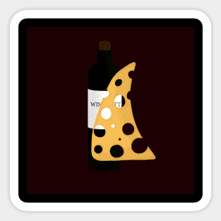 WINE & CHEESE Sticker